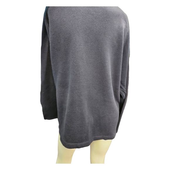 Eddie Bauer Navy Blue Cotton Sweater Size Large - Picture 5 of 8